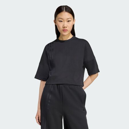 Off Placed 3-Stripes Tee : Black