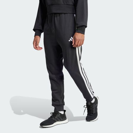 ADIDAS ORIGINALS Essential 3-Stripes French Terry Pants Black / White MEN