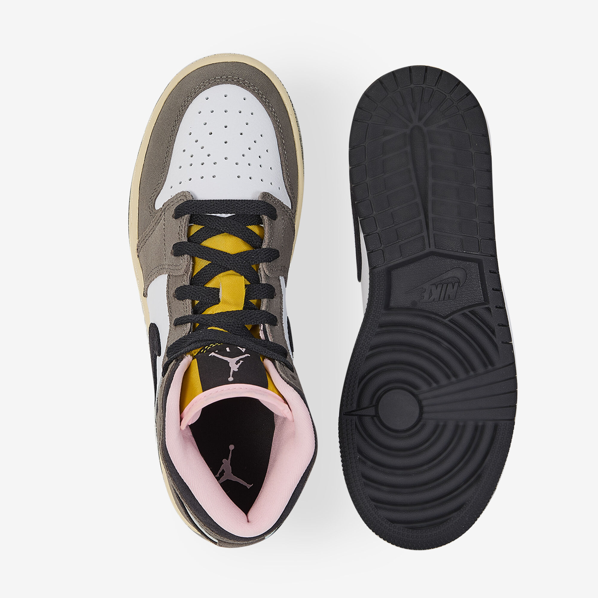 Air Jordan 1 Mid  Kaki/blanc