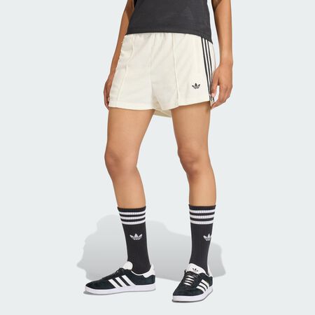 ADIDAS ORIGINALS TERRY TOWEL FIREBIRD SHORTS Off White WOMEN