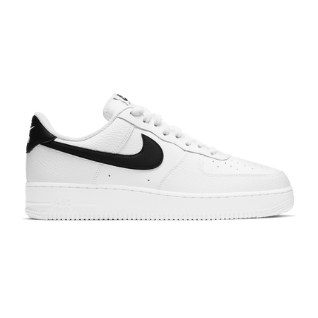 NIKE AIR FORCE 1 LOW WHITE BLACK SNEAKERS MEN Courir