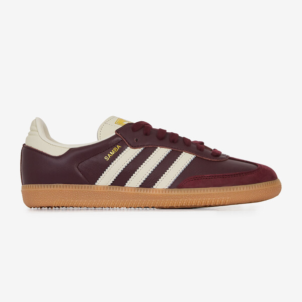 ADIDAS ORIGINALS SAMBA OG BURGUNDY/BEIGE SNEAKERS WOMEN