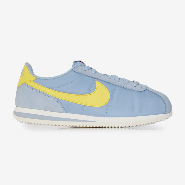 NIKE CORTEZ NYLON SNEAKERS HOMME BLEU/JAUNE LACETS