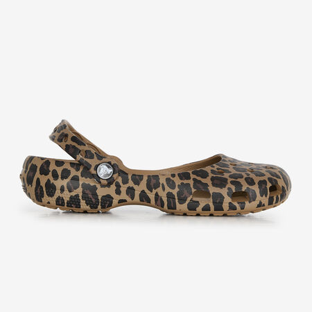 CROCS CLASSIC BALLET LEOPARD BROWN/BLACK WOMEN