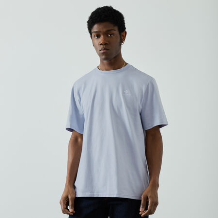 TEE SHIRT STAR CHEVRON EMBROIDERED : BLEU