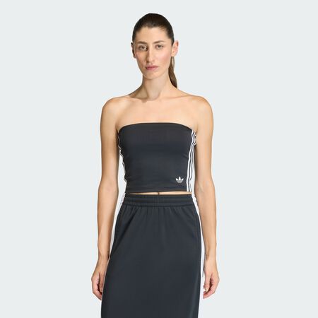 ADIDAS ORIGINALS HAUT TUBE 3 BANDES Black / White FEMME