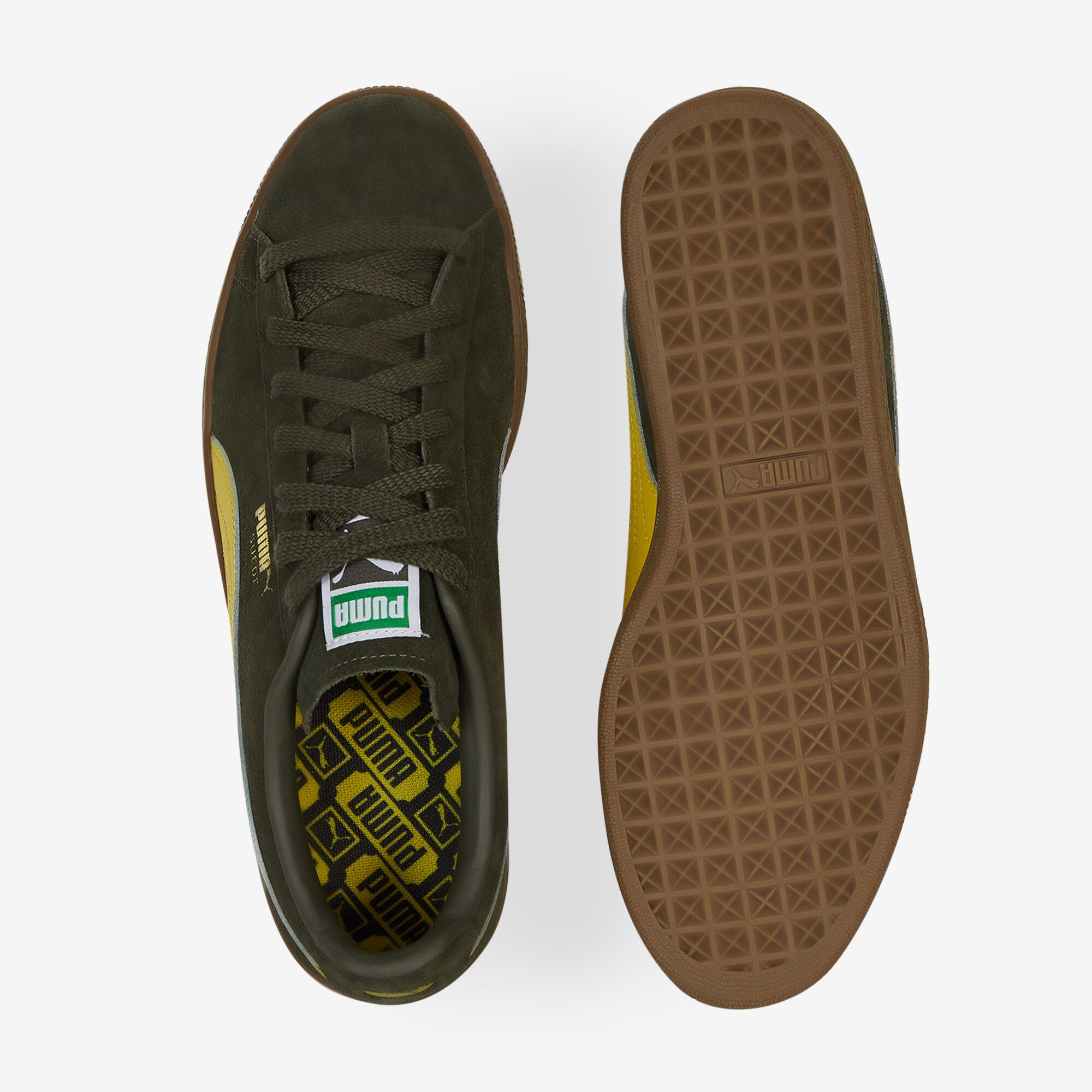 PUMA SUEDE KHAKI SNEAKERS MEN Courir