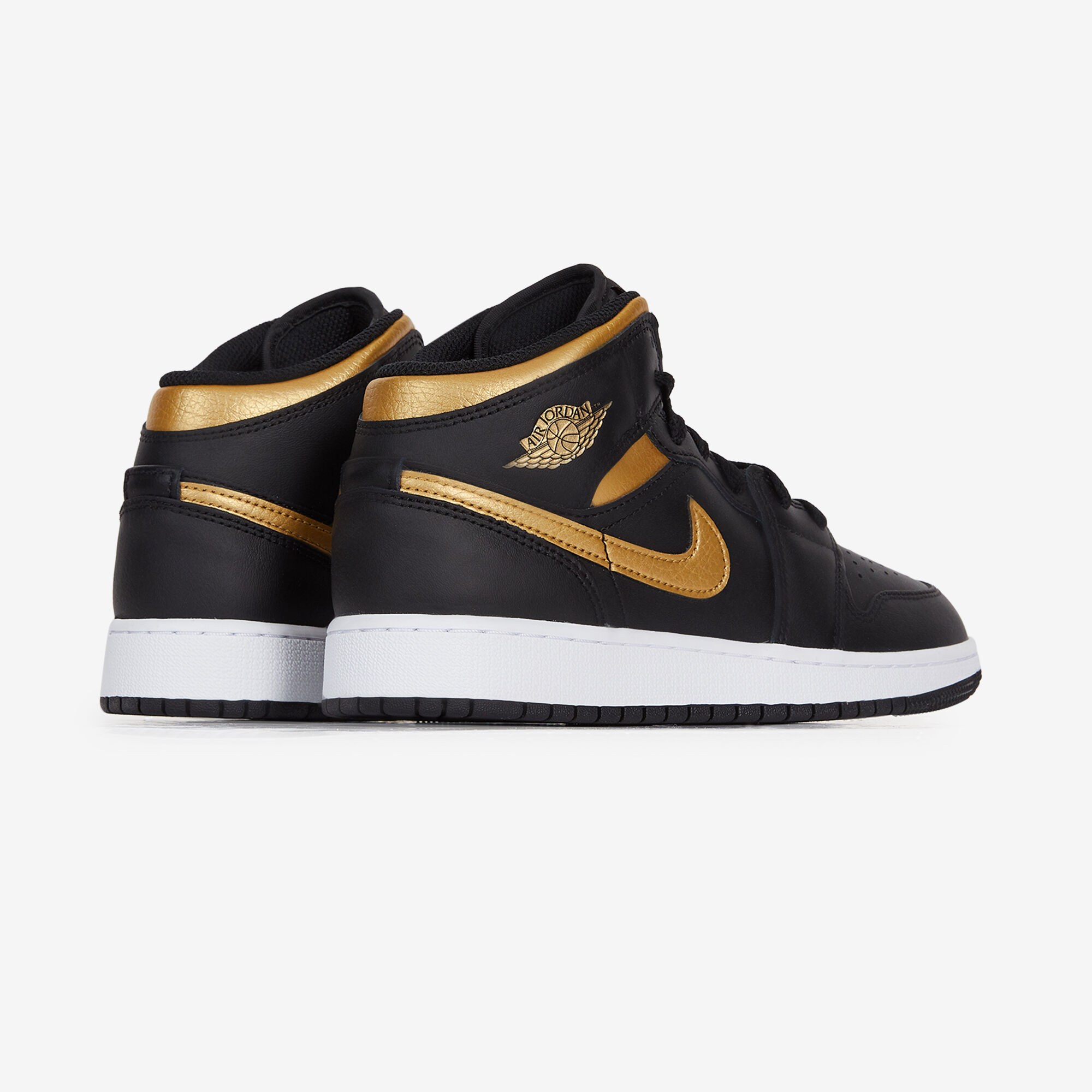 JORDAN AIR JORDAN 1 MID SNEAKERS ENFANT NOIR OR LACETS Courir