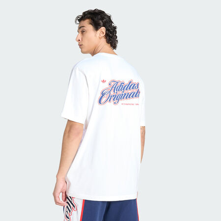ADIDAS ORIGINALS T-SHIRT SUMMER LEAGUE GFX VARSITY White HOMME