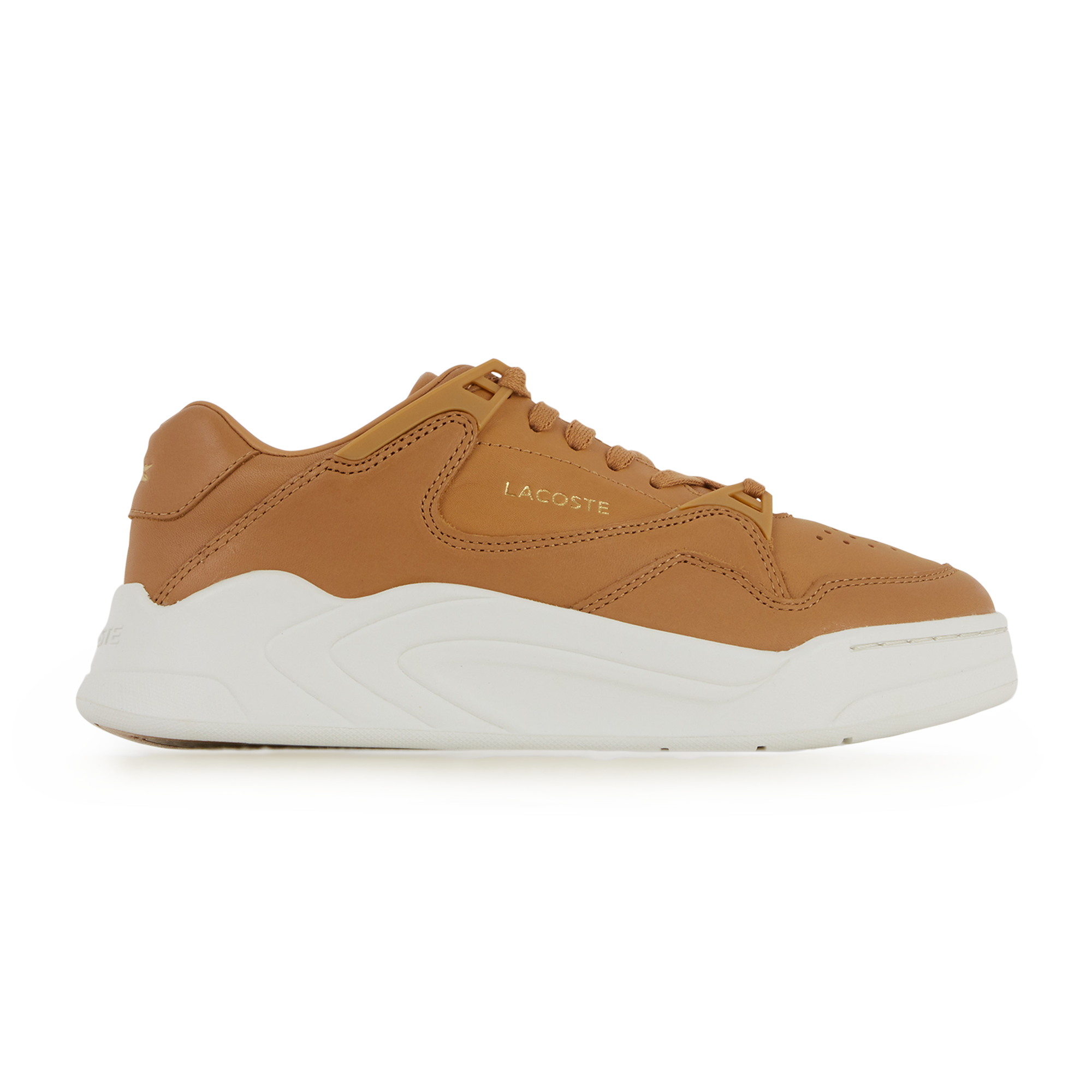 LACOSTE COURT SLAM MARRON CAMEL/BLANC | Courir.com