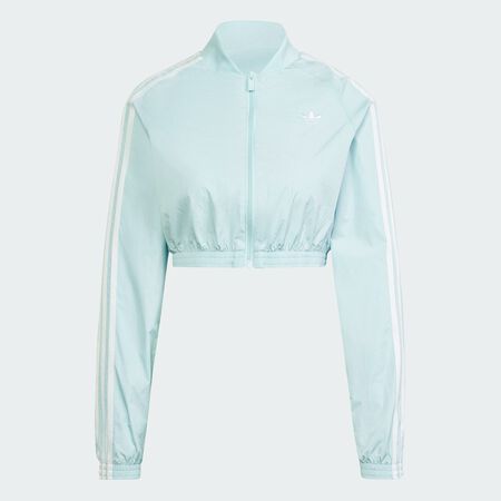 ADIDAS ORIGINALS Adicolor Teamgeist Cropped Track Top Semi Flash Aqua WOMEN