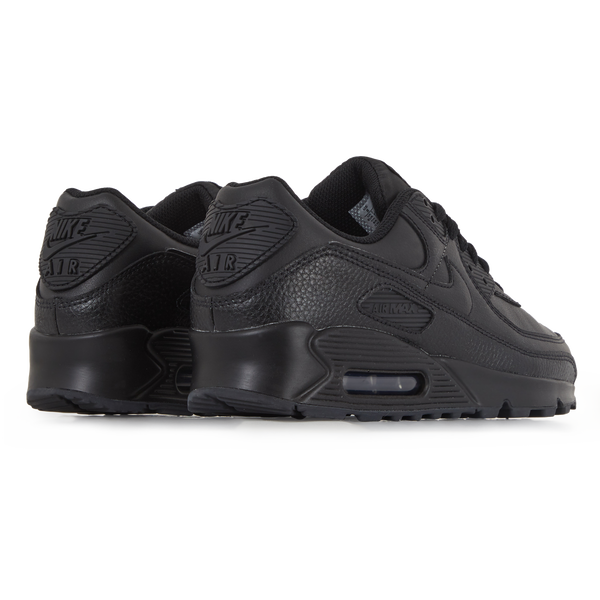 NIKE AIR MAX 90 LEATHER BLACK SNEAKERS MEN Courir