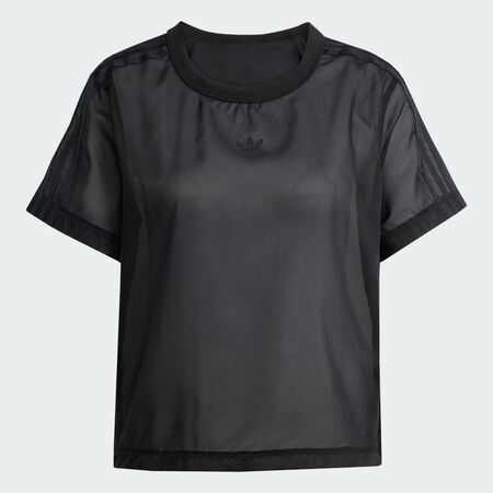 ADIDAS ORIGINALS T-shirt Adicolor Sheer 3 bandes Black FEMME