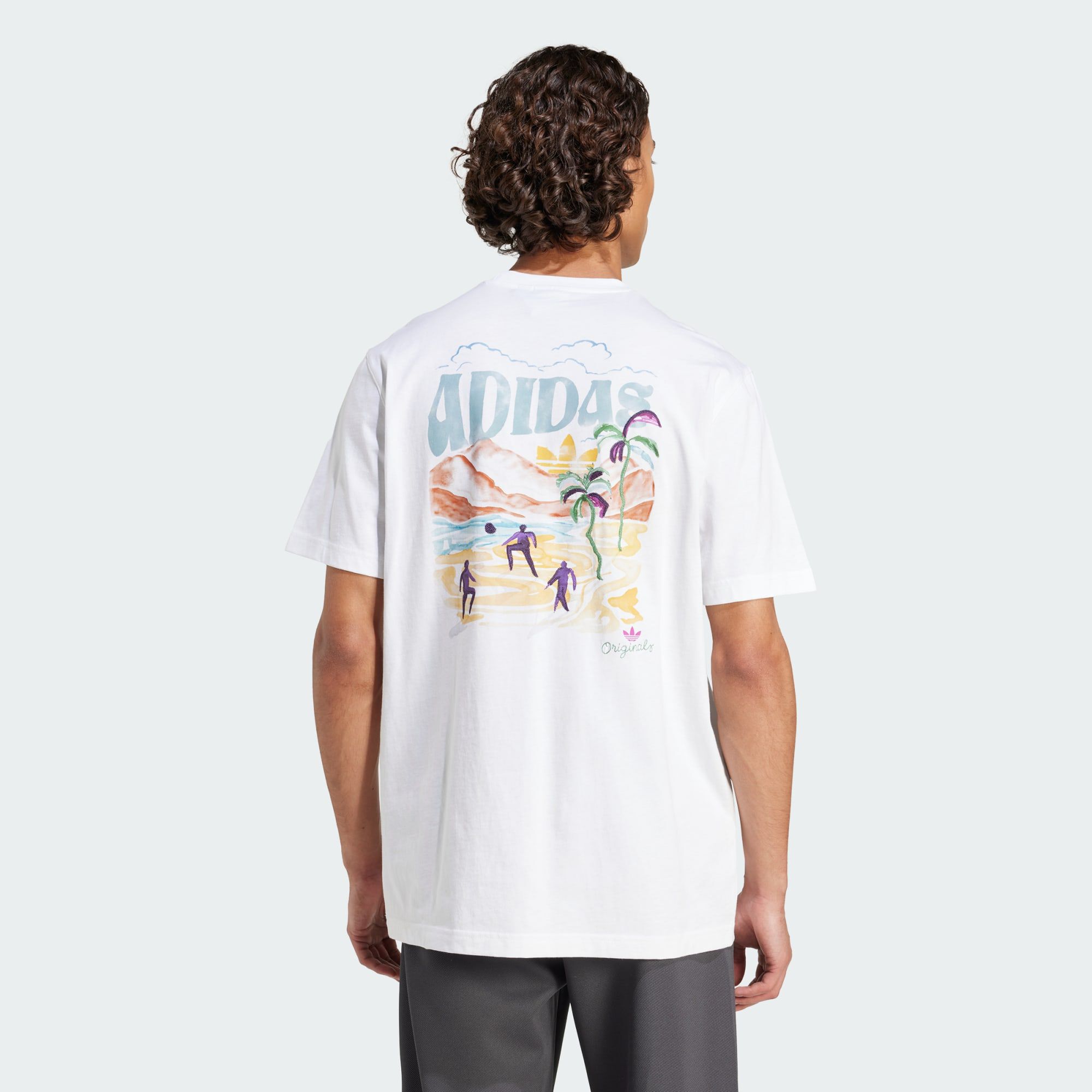 【ADIDAS】Originals Resort Graphic 半袖Tシャツ★追跡可 ADIDAS ORIGINALS adidas Originals Resort Graphic Tee White