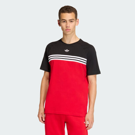 ADIDAS ORIGINALS T-SHIRT BANDES POITRINE Aurora Onix / Black HOMME