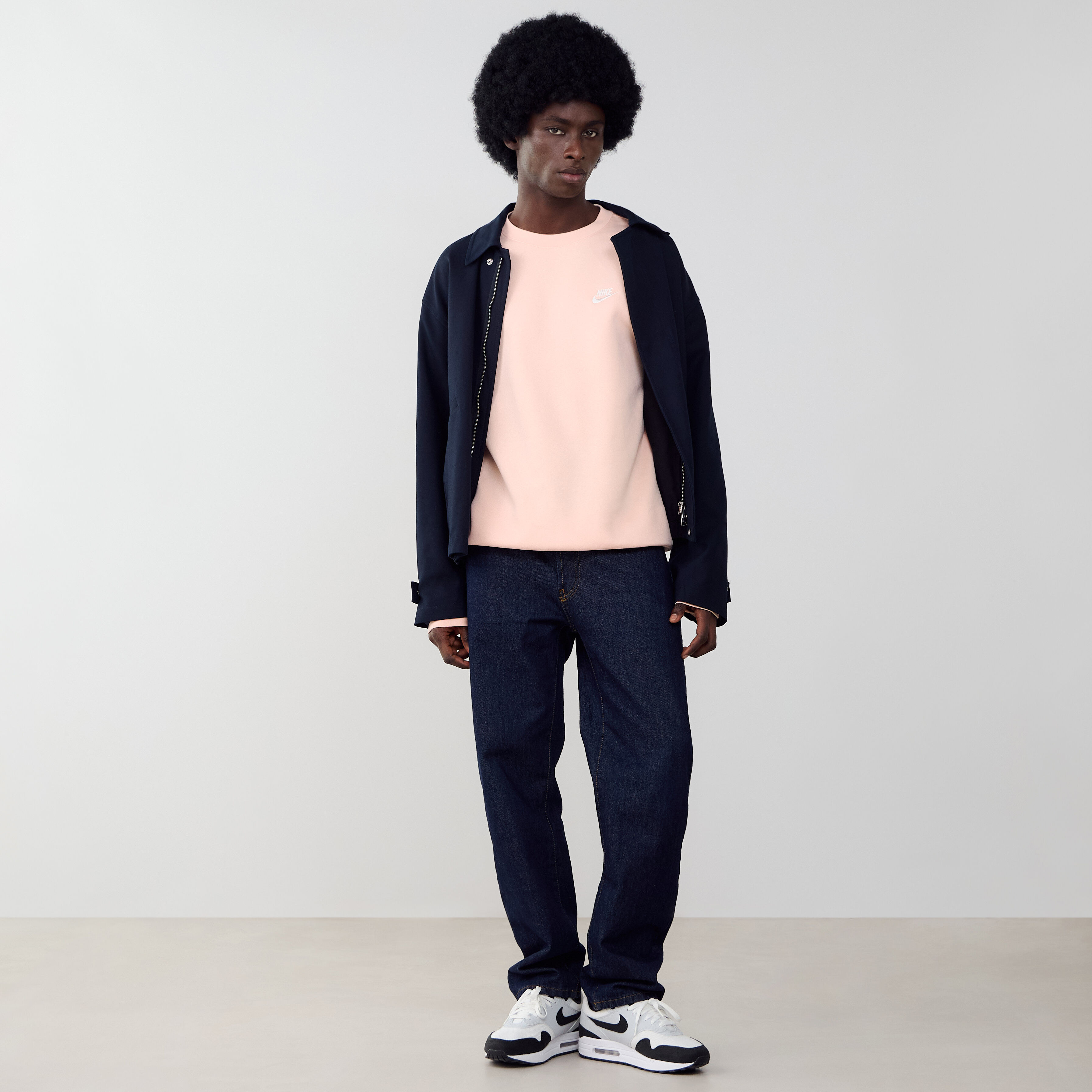 Sweat Crew Club  Rose/blanc