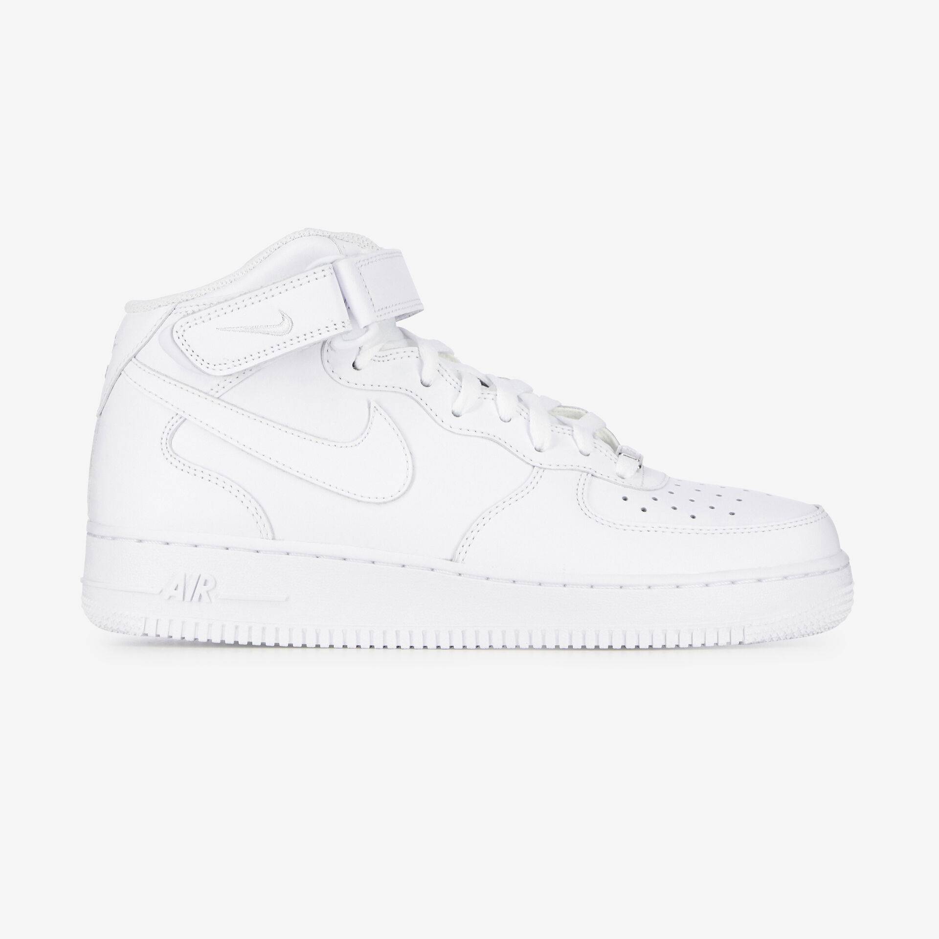 NIKE AIR FORCE 1 MID SNEAKERS HOMME BLANC LACETS Courir
