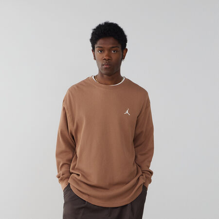JORDAN SWEAT CREW ESSENTIAL BROWN/WHITE MEN