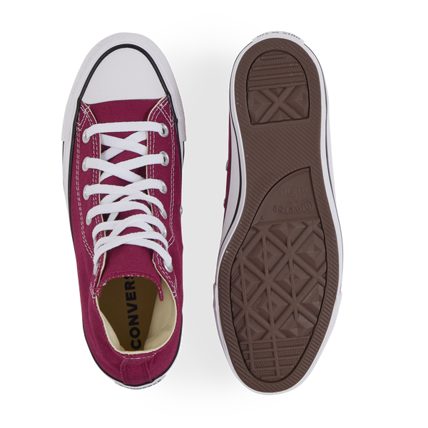 CONVERSE CHUCK TAYLOR ALL STAR HI CORE BURGUNDY SNEAKERS WOMEN