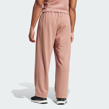 ADIDAS ORIGINALS Essentials Wide Leg 3 Bar Logo Pants Warm Clay / White MEN