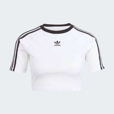 ADIDAS ORIGINALS 3-Stripes Baby Tee White WOMEN