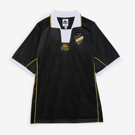 KAPPA MAILLOT JERSEY PIPING LINES BLACK/GOLD MEN