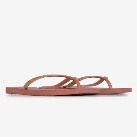 HAVAIANAS SLIM SQUARE LOGO POP UP ORANGE WOMEN