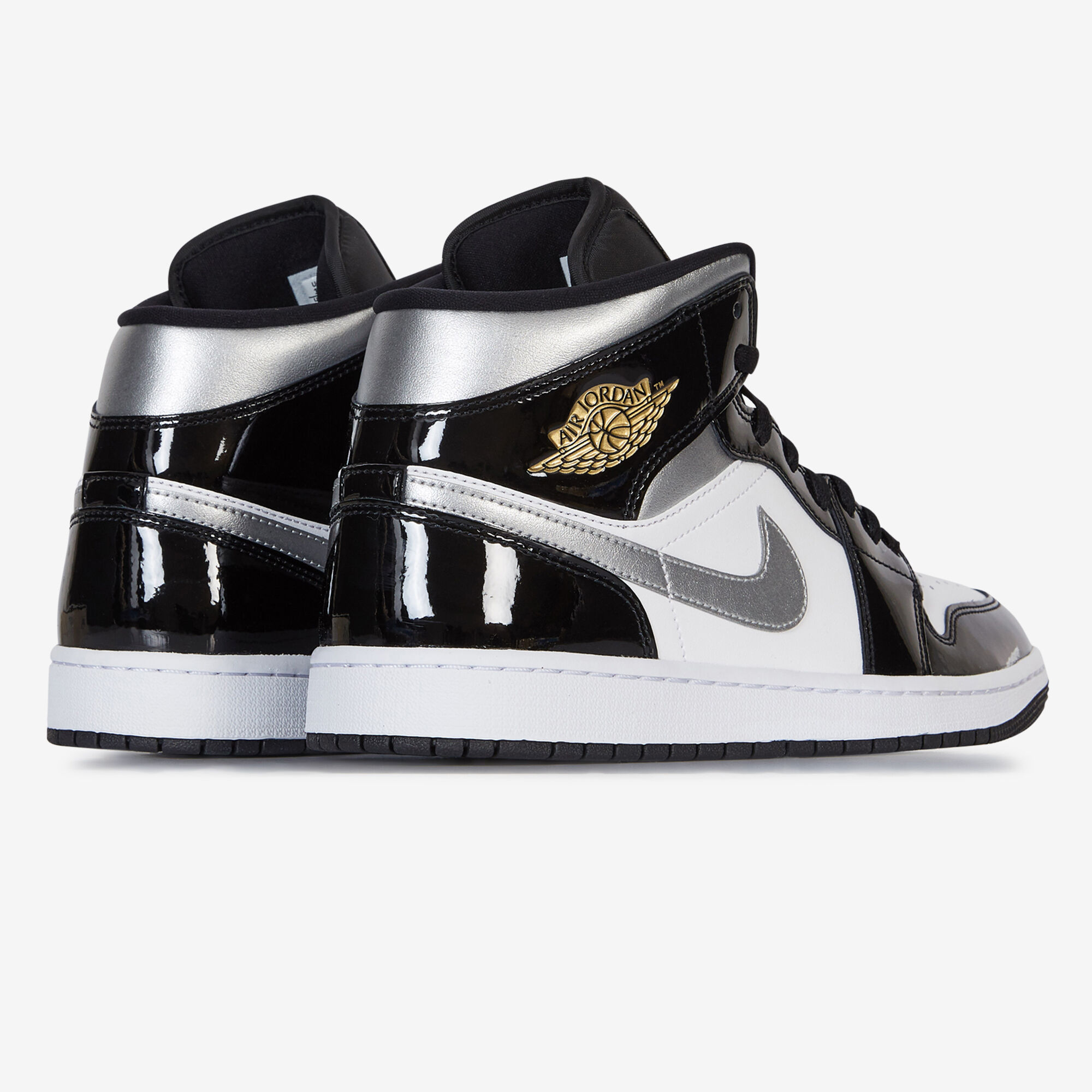 Jordan 1 Mid  Blanc/noir