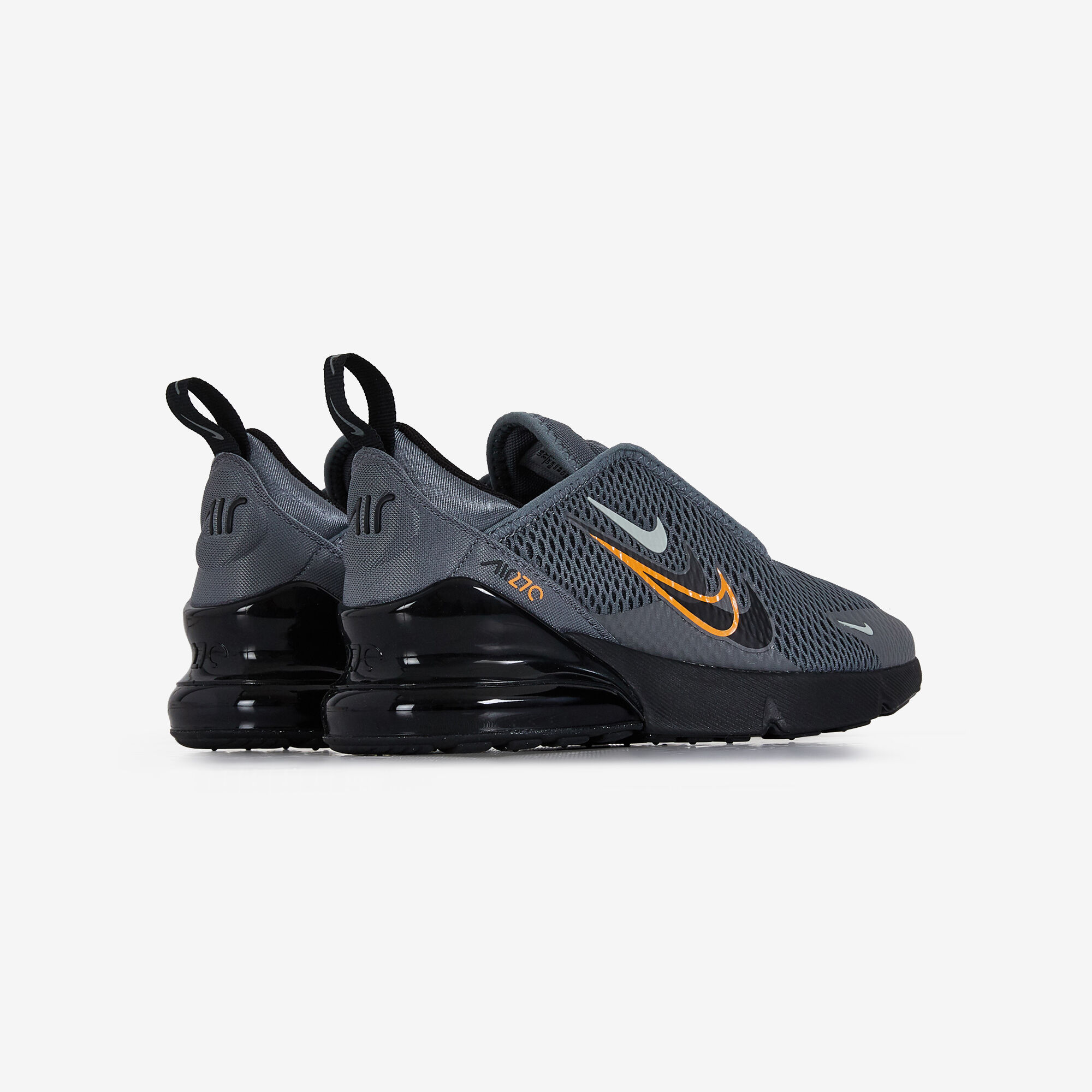 NIKE AIR MAX 270 MULTI SWOOSH BLACK GREY SNEAKERS CHILDREN