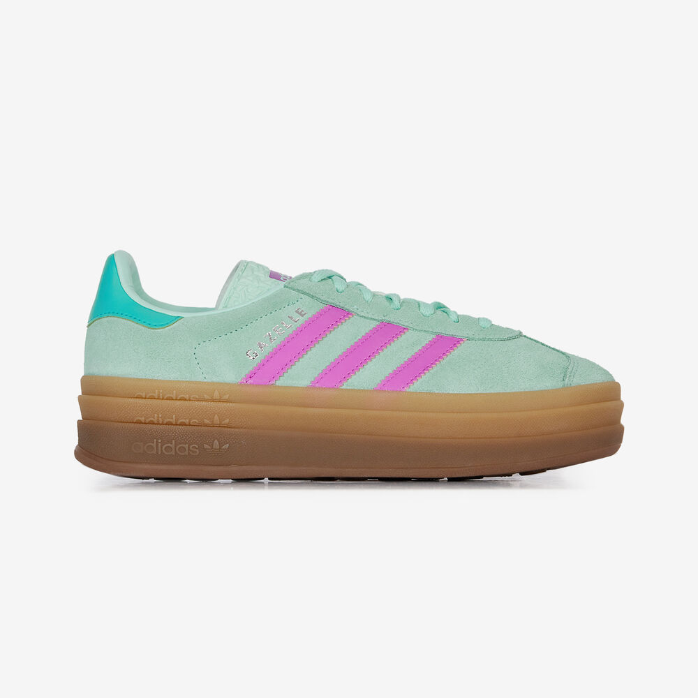 ADIDAS ORIGINALS GAZELLE BOLD SNEAKERS ENFANT - VERT/VIOLET - LACETS | Courir.com