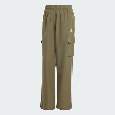 ADIDAS ORIGINALS Adicolor 3-Stripes Cargo Pants Olive Strata WOMEN