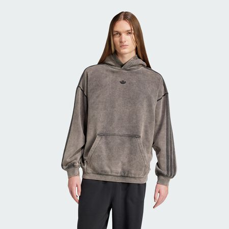 ADIDAS ORIGINALS Premium Essentials Retro Washed Hoodie Black MEN