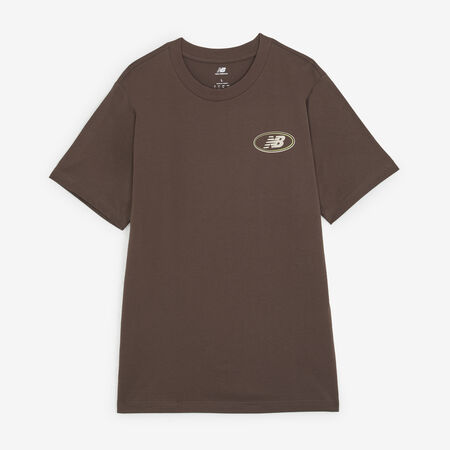 TEE SHIRT OVAL LOGO : BROWN/BEIGE