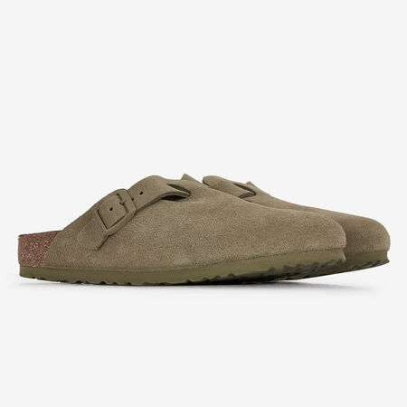 BIRKENSTOCK boston BOSTON SUEDE FADED KHAKI KAKI FEMME