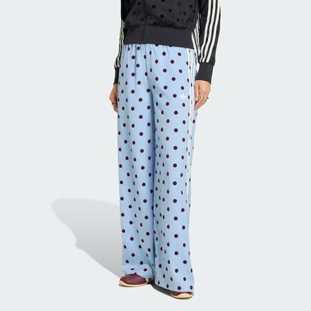ADIDAS ORIGINALS SATIN POLKA DOTS WIDE LEG PANT Clear Sky WOMEN
