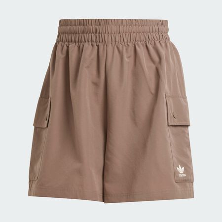 Short cargo en toile taille haute Essentials : Trace Brown