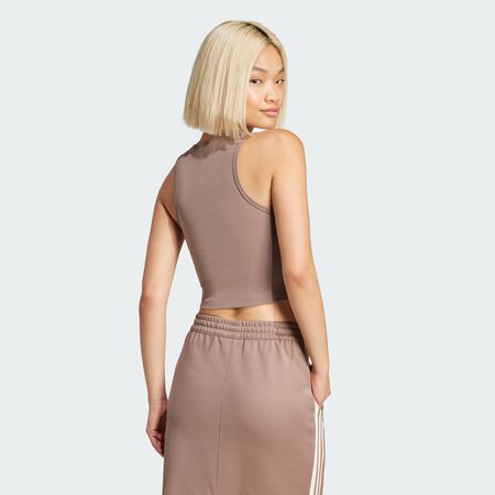 ADIDAS ORIGINALS Essentials Ribbed Tank Top Trace Brown WOMEN