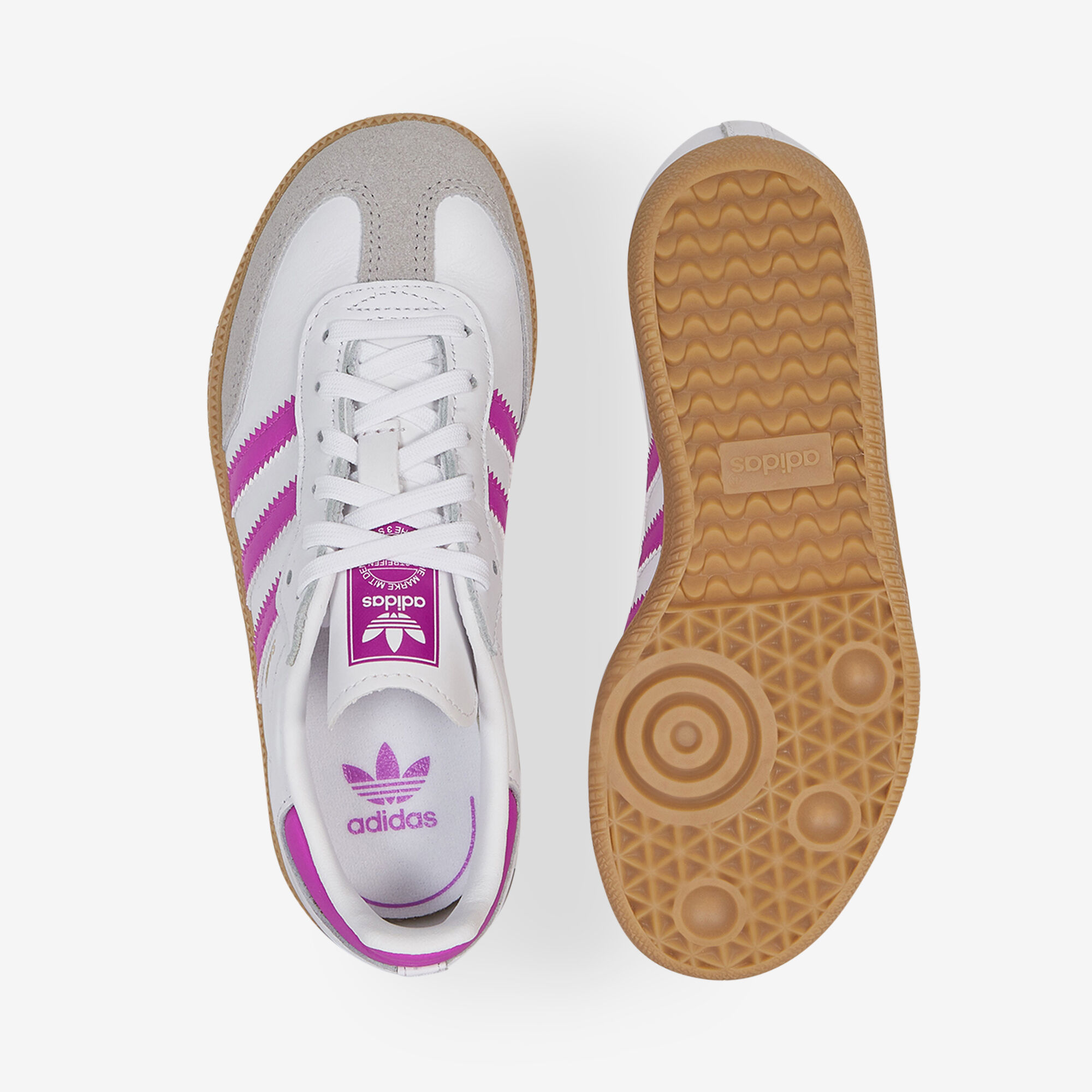 ADIDAS ORIGINALS SAMBA OG BLANC VIOLET SNEAKERS ENFANT LACETS Courir