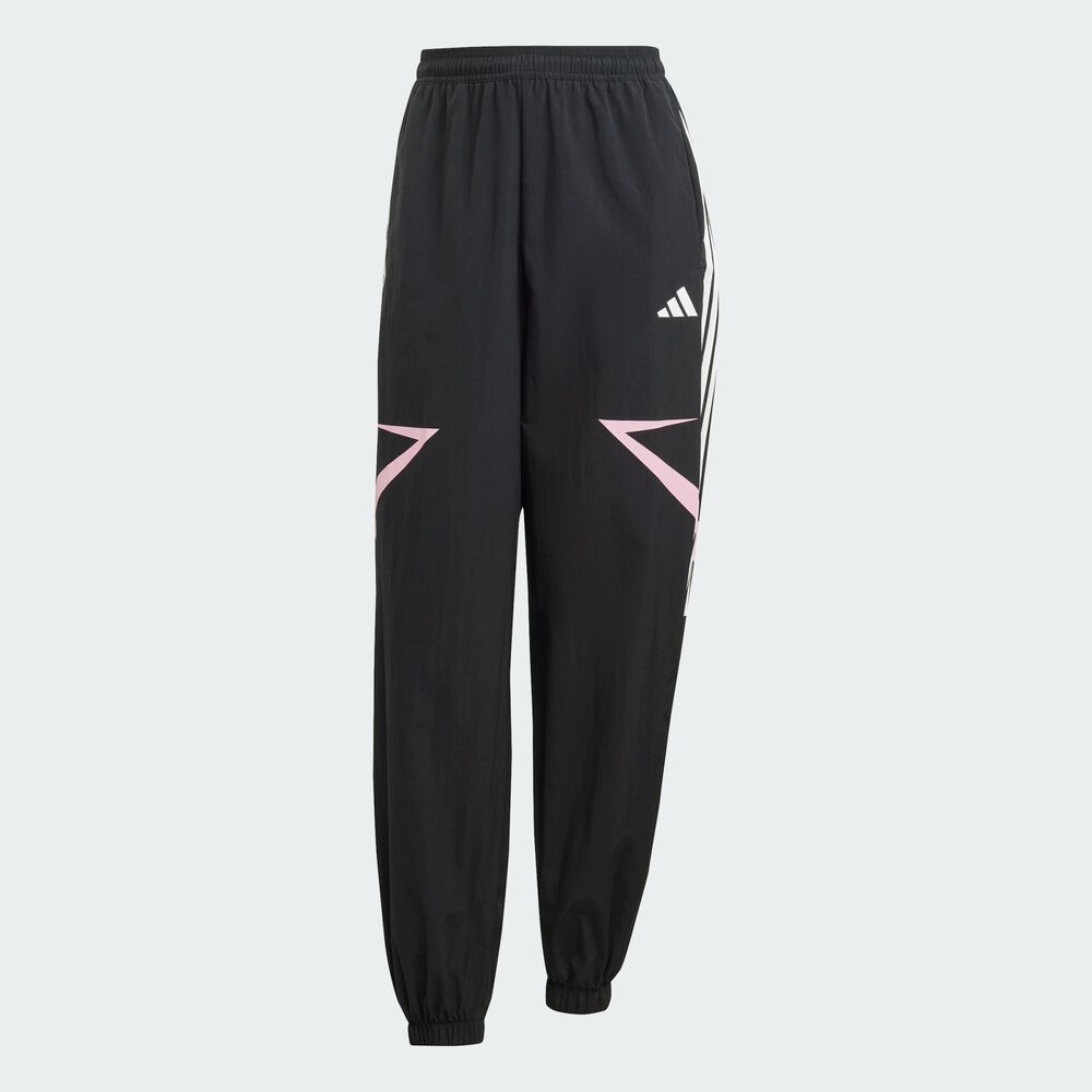 Track Pants Black Adidas With Pink Stripes Pink Tri Color Track