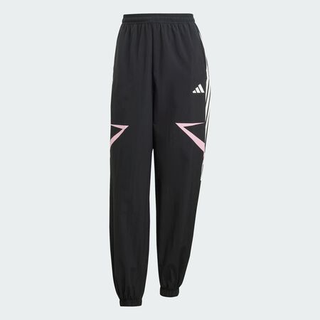 ADIDAS SPORTSWEAR Pantalon à revers Color Block 3 bandes Tiro Cut Black / True Pink FEMME