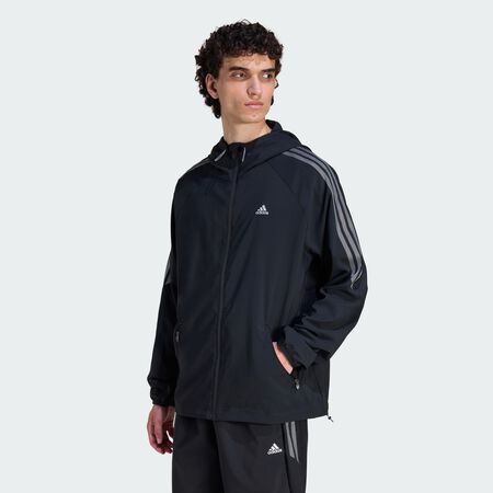 ADIDAS ORIGINALS Veste coupe standard WINDRUNNER STRIPED Black HOMME
