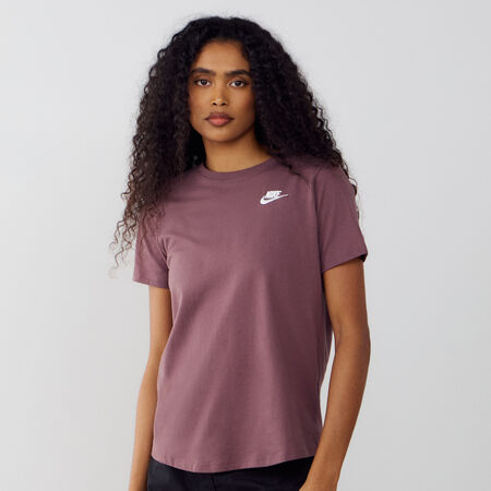 NIKE TEE SHIRT CLUB BROWN/WHITE WOMEN