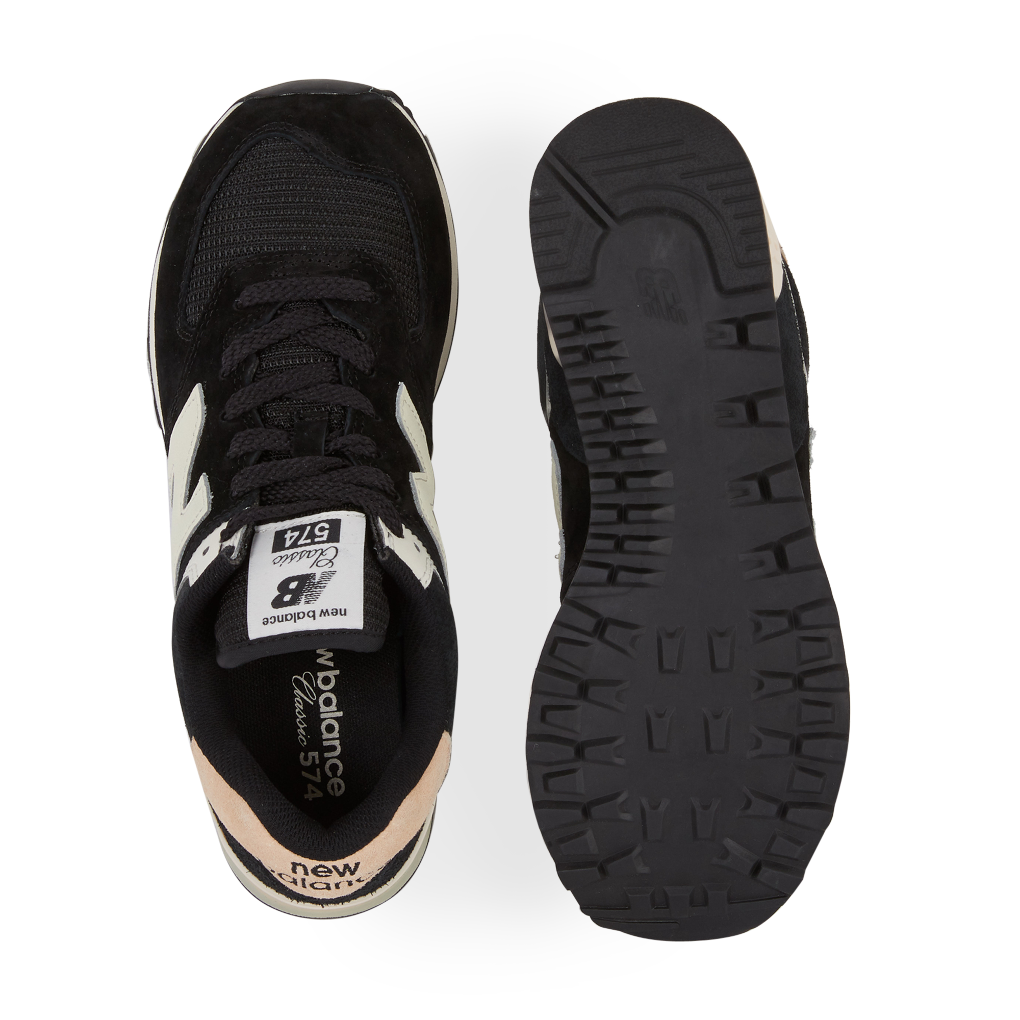 new balance 574 noir rose