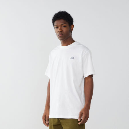 NEW BALANCE TEE SHIRT SMALL LOGO ESSENTIALS BLANC/NOIR HOMME