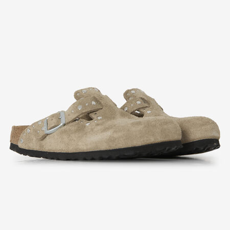 BIRKENSTOCK boston BOSTON SUEDE RIVET TAUPE WOMEN