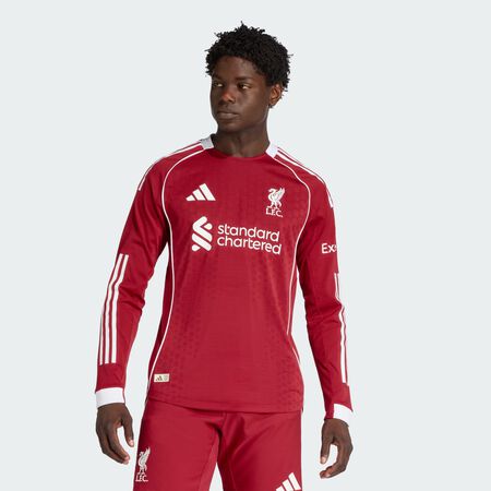 ADIDAS PERFORMANCE Liverpool FC 25/26 Long Sleeve Home Authentic Jersey Strawberry Red MEN