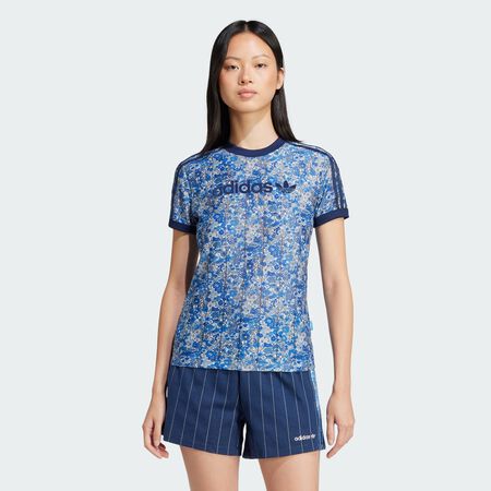 ADIDAS ORIGINALS adidas Originals x Liberty London Tonal Cali Tee Multicolor / Chalk White / Ambient Sky / Night Indigo WOMEN