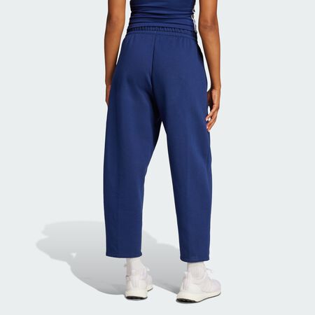 ADIDAS SPORTSWEAR Essentials Contemporary Logo Fleece Barrel Pants Dark Blue WOMEN