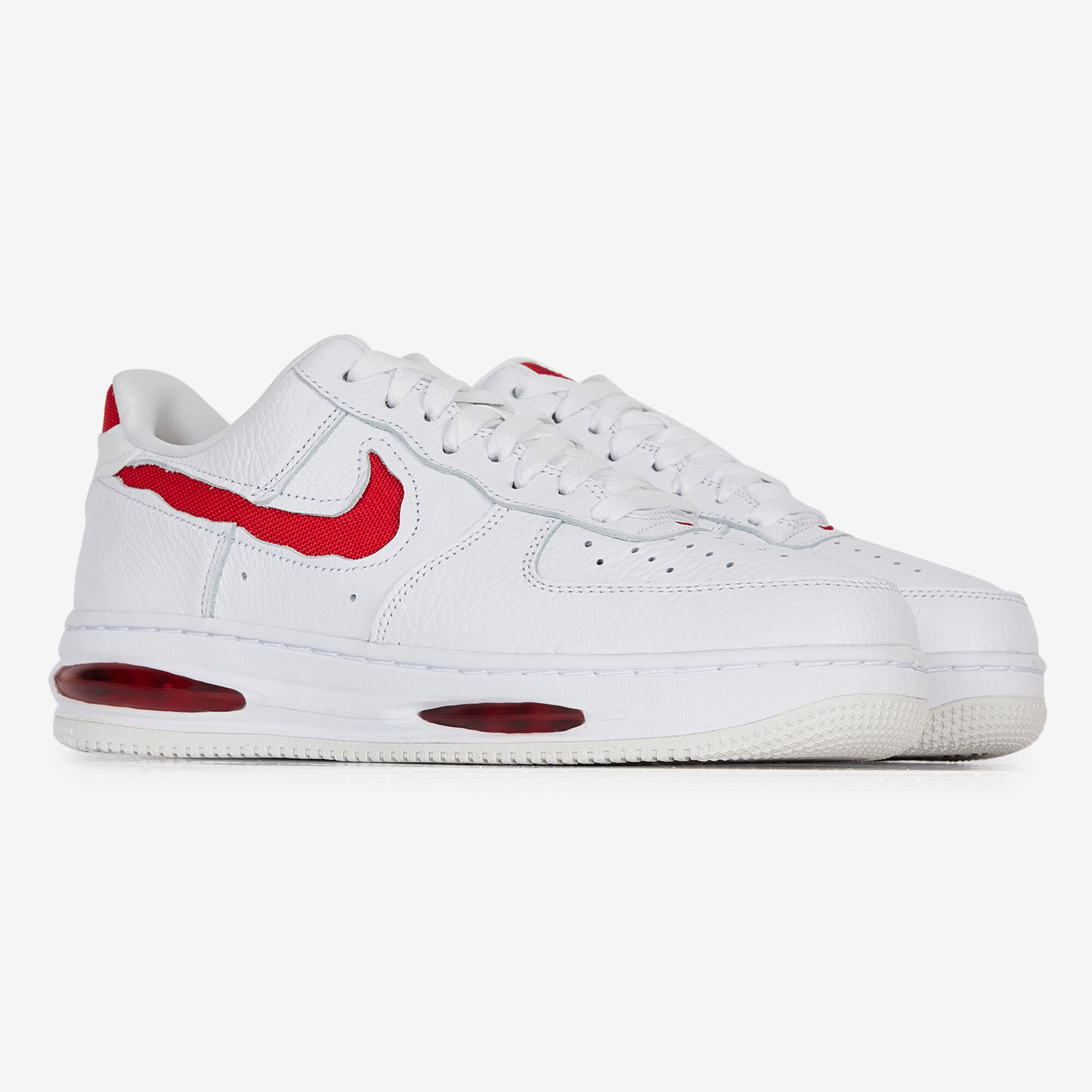NIKE AIR FORCE 1 LOW EVO WHITE RED SNEAKERS MEN Courir