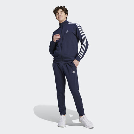 ADIDAS SPORTSWEAR Basic 3-Stripes Fleece Track Suit Legend Ink MEN